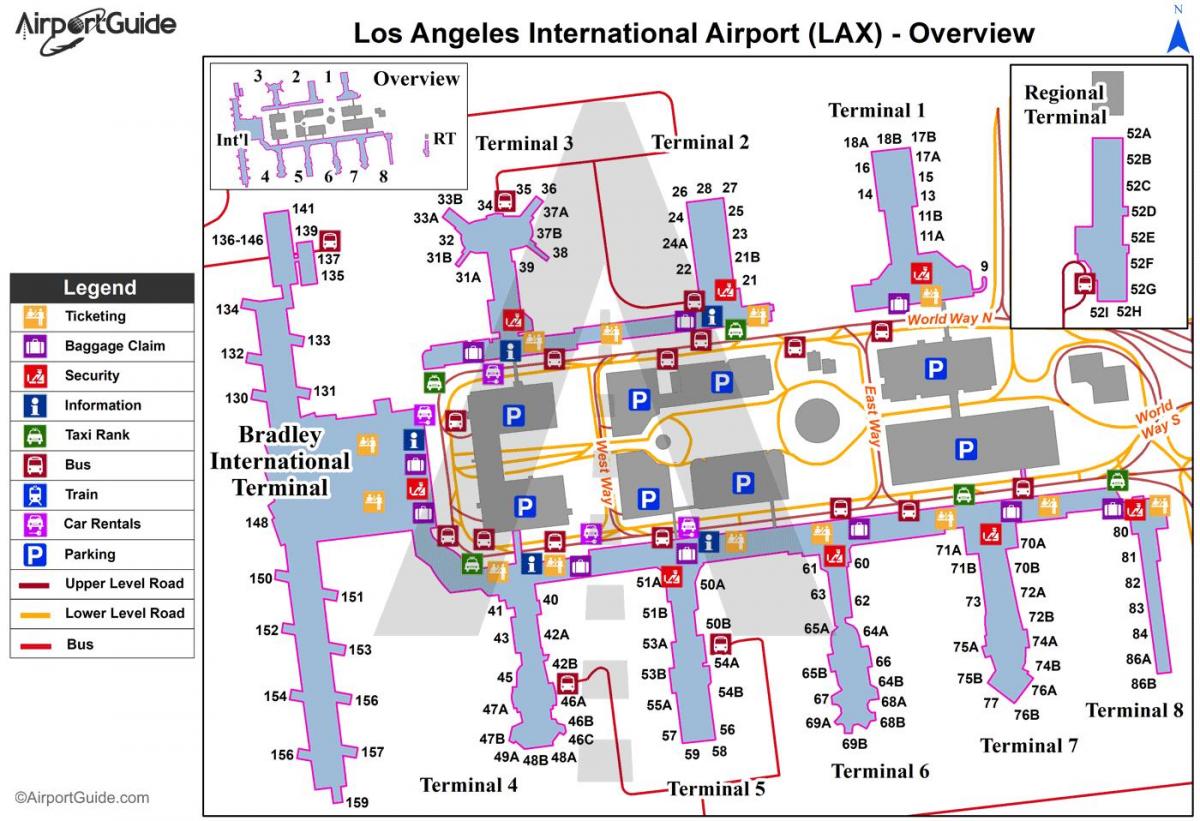 Los Angeles airport terminal map