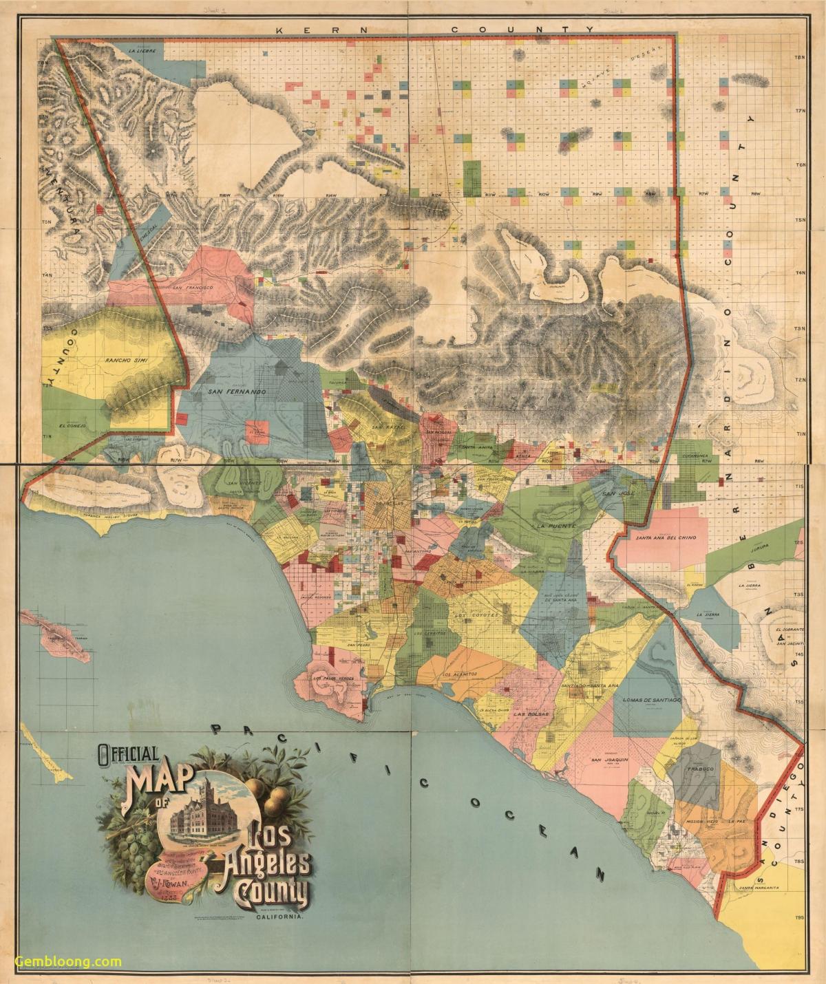 Los Angeles historical map