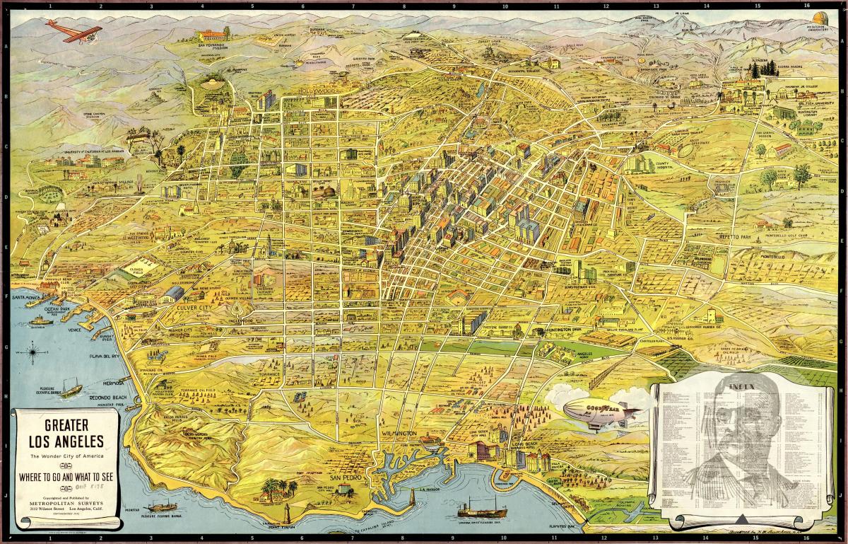 Los Angeles antique map